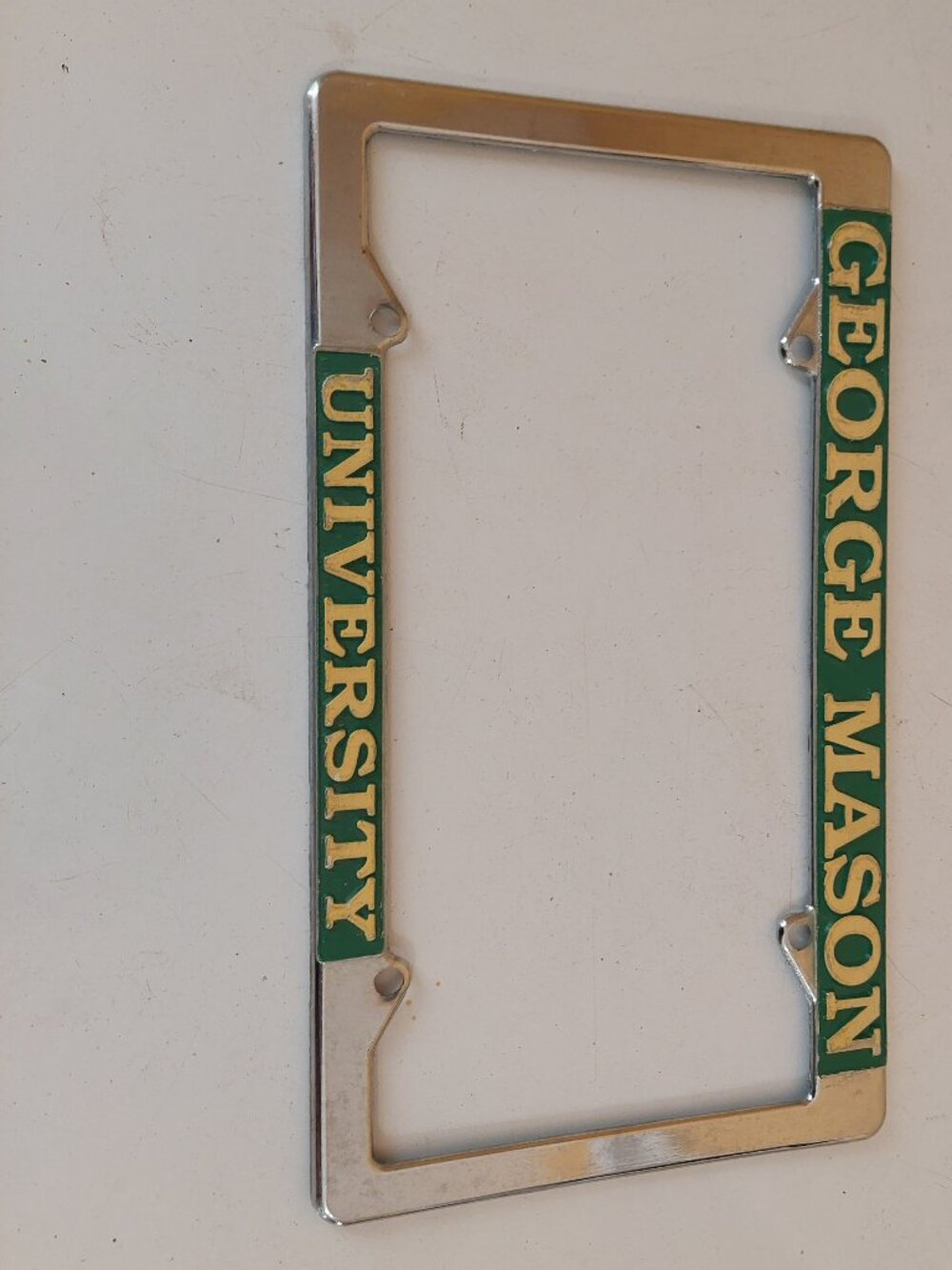 George Mason University Metal Chrome License Plate Frame